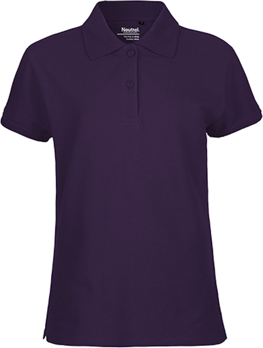 Neutral - Classic Dames Polo - Purple - 100% Biologisch Katoen maat M