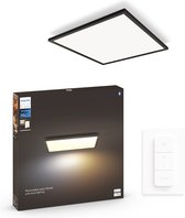 Philips Hue Aurelle - paneellamp - warm- tot koelwit licht - zwart - vierkant