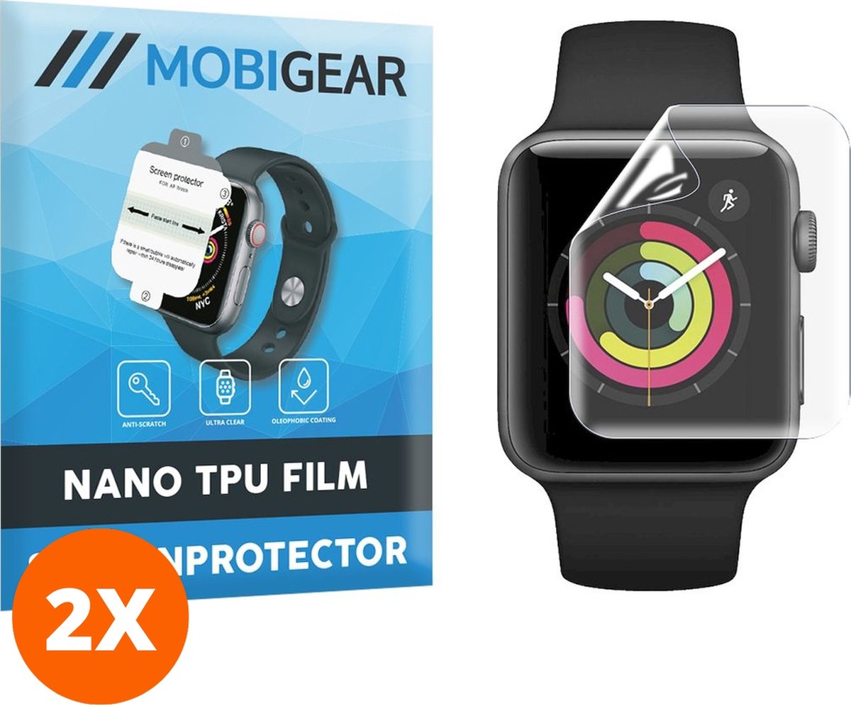 Mobigear Screenprotector geschikt voor Hydrogel TPU | Mobigear Screenprotector - Case Friendly (2-Pack)