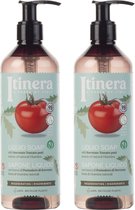 ITINERA - Regenererende Vloeibare Zeep met Sorrento Tomatenschil, 95% Natuurlijke Ingrediënten 370 ml / 2 stuks