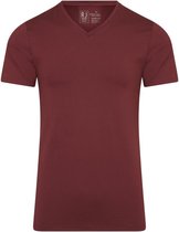 RJ Bodywear Pure Color T-shirt (1-pack) - heren T-shirt met V-hals - port - Maat: M