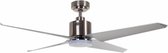 Stille plafondventilator met lamp | Staal | Ø 137 cm | Afstandsbediening | Woonkamer / Slaapkamer | Modern design | The Fan no.6