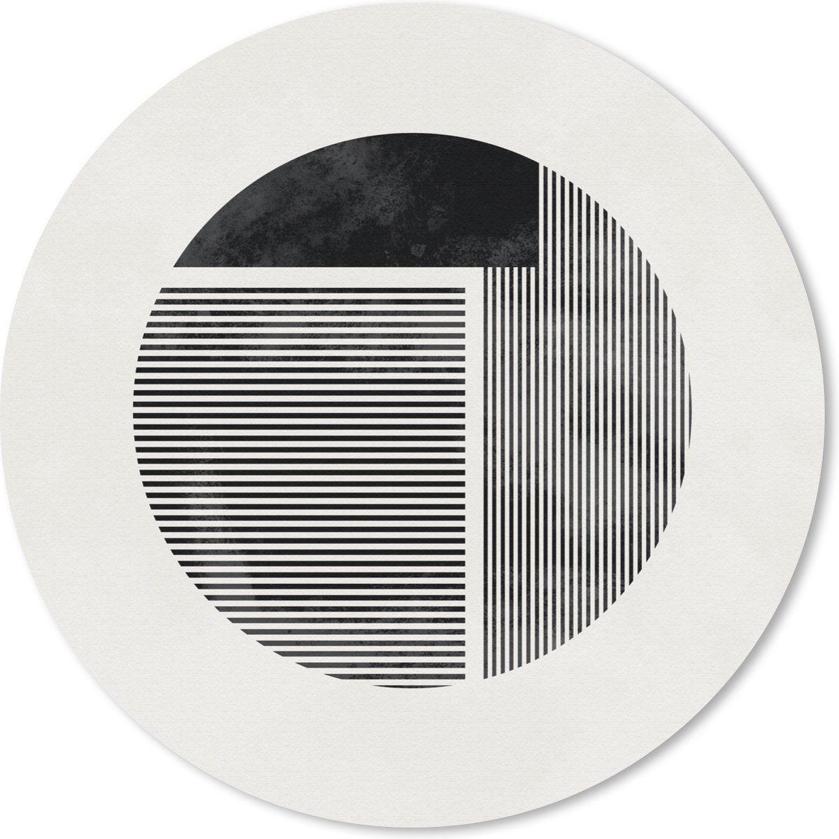 Muismat rond 30x30 cm - Mousepad Minimalisme - Cirkel - Design - Ronde muismatten