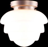 Art deco plafondlamp Oxford | Ø 25 cm | brons / wit / opaal glas | gispen / retro / jaren 30
