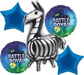 Fortnite – Battle Royale – Ballon set – 5-Delig – Helium ballon – Folieballon – Skelet - Versiering - Kinderfeest.