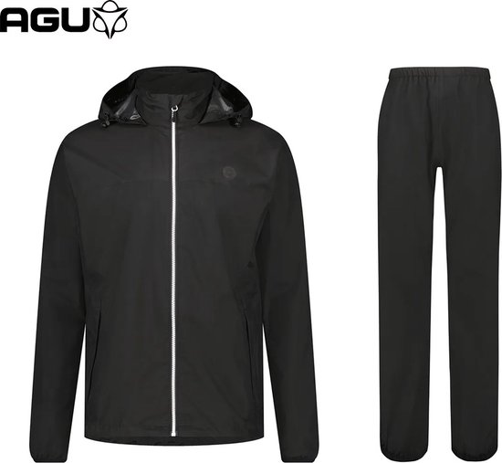 AGU GO Regenpak Essential Unisex - Zwart - XL - Dames & Heren - Waterdicht  & Ademend | bol.com