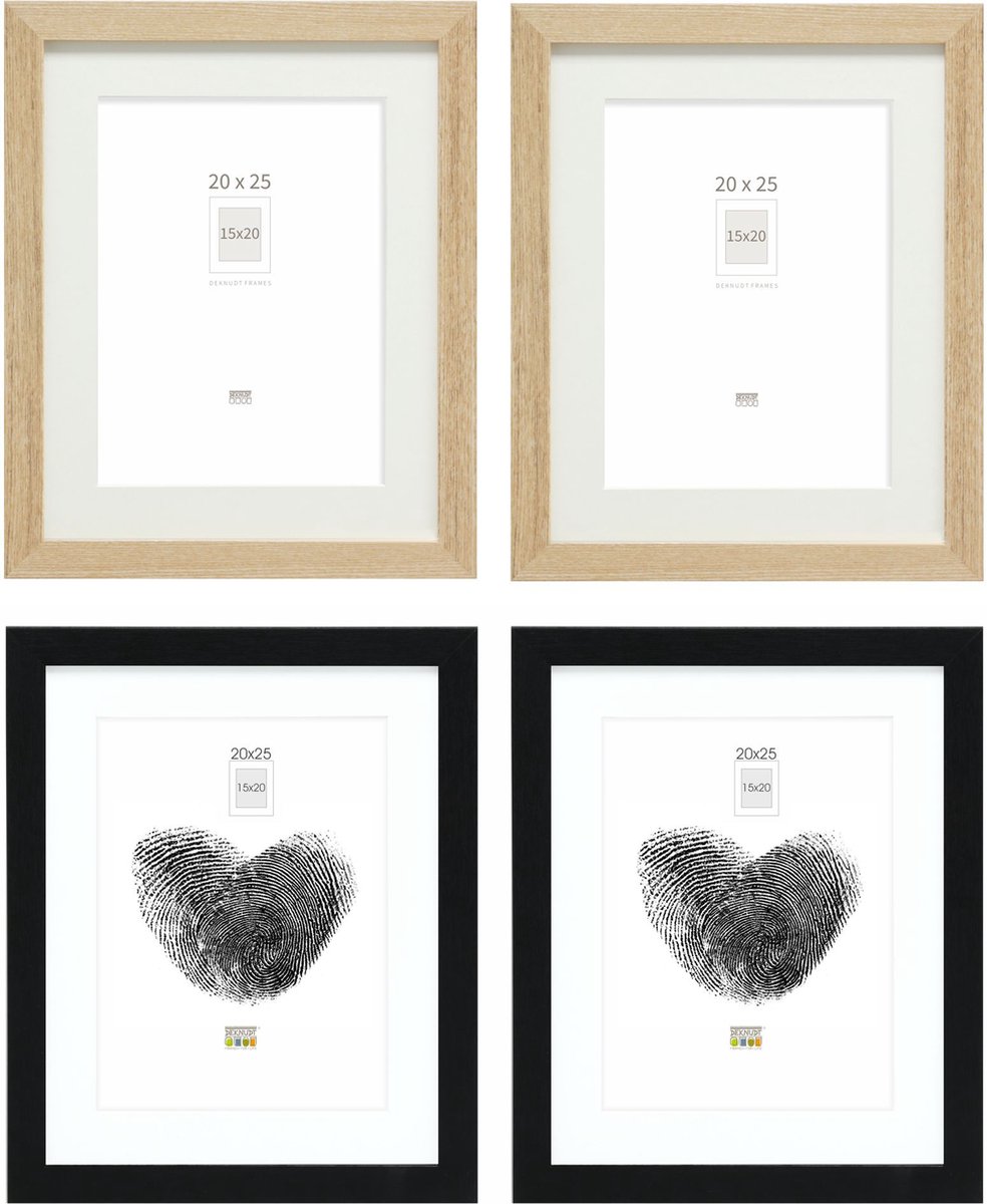 Deknudt Frames fotowand S66KMP 7 - 4 fotokaders - foto 15x20/20x25 cm naturel