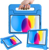 Hoes geschikt voor iPad 10.9 2022 - Kinder Back Cover Kids Case Hoesje Blauw