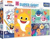 SUPER GIANT DOUBLE-SIDED 3 IN 1 PUZZEL BABY SHARK 15PCS
