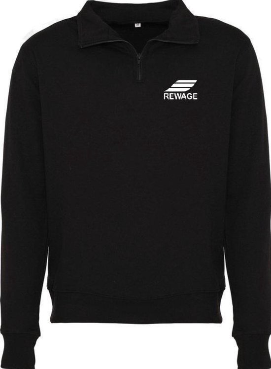 Sweater Halve Rits - Zwart - XL