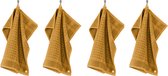 Tiseco Home Studio - Torchon PHARAO HANDY - SET/4 - 100% coton - tissu éponge - avec boucle de suspension - ultra absorbant - séchage rapide - matériau résistant - 50x70 cm - Camel