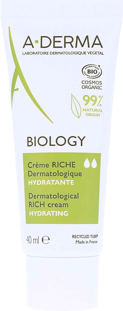 Goedkoopste A-DERMA – BIOLOGY RIJkE DERMATOLOGISCHE HYDRATERENDE CRÈME – Rijke hydraterende gezichtscrème – BIOLOGY