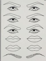 Oefenhuid pre draw eye brow lip - PMU practise skin