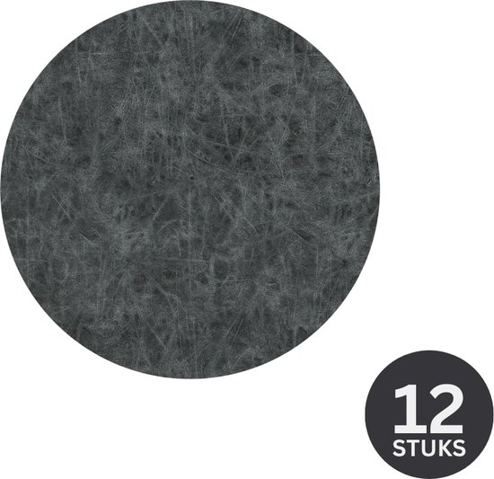 ZICZAC - Glasonderzetter TRUMAN - SET/12 - Kunstleder - dubbelzijdig