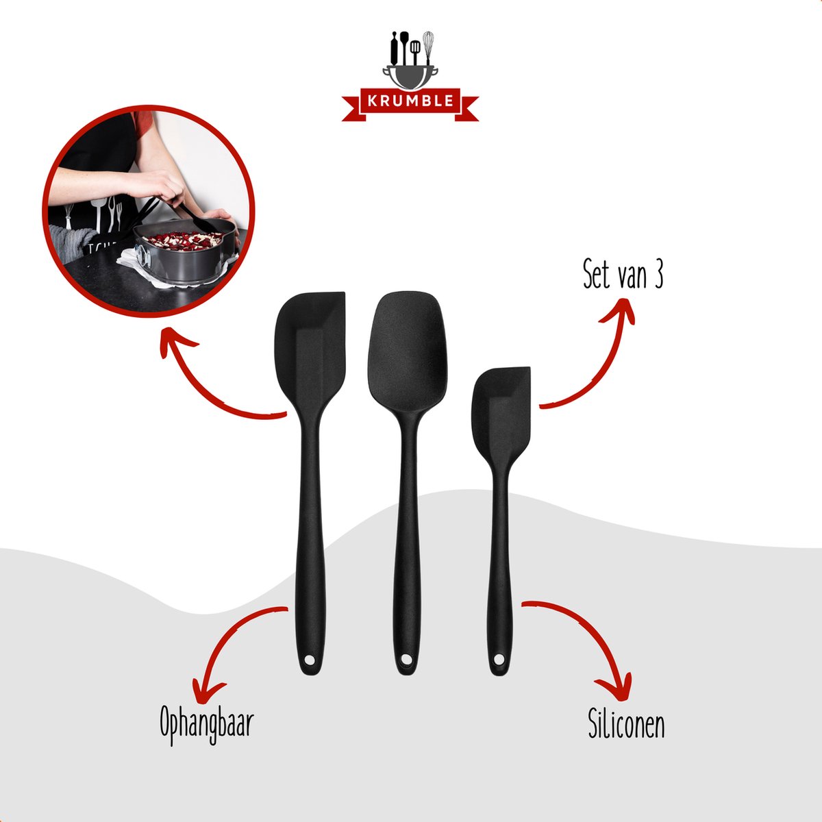 Spatule, small, anti-adhérent black line - - Noir - Plastique