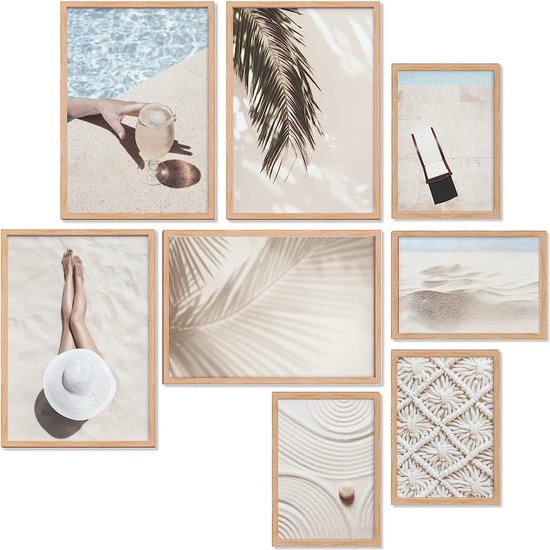 Hyggelig Home Premium posterset - 7 bijpassende afbeeldingen in een stijlvolle set als woonkamerdecoratie - liefde - 3 x DIN A3 4 x DIN A4 - set liefde zonder fotolijst