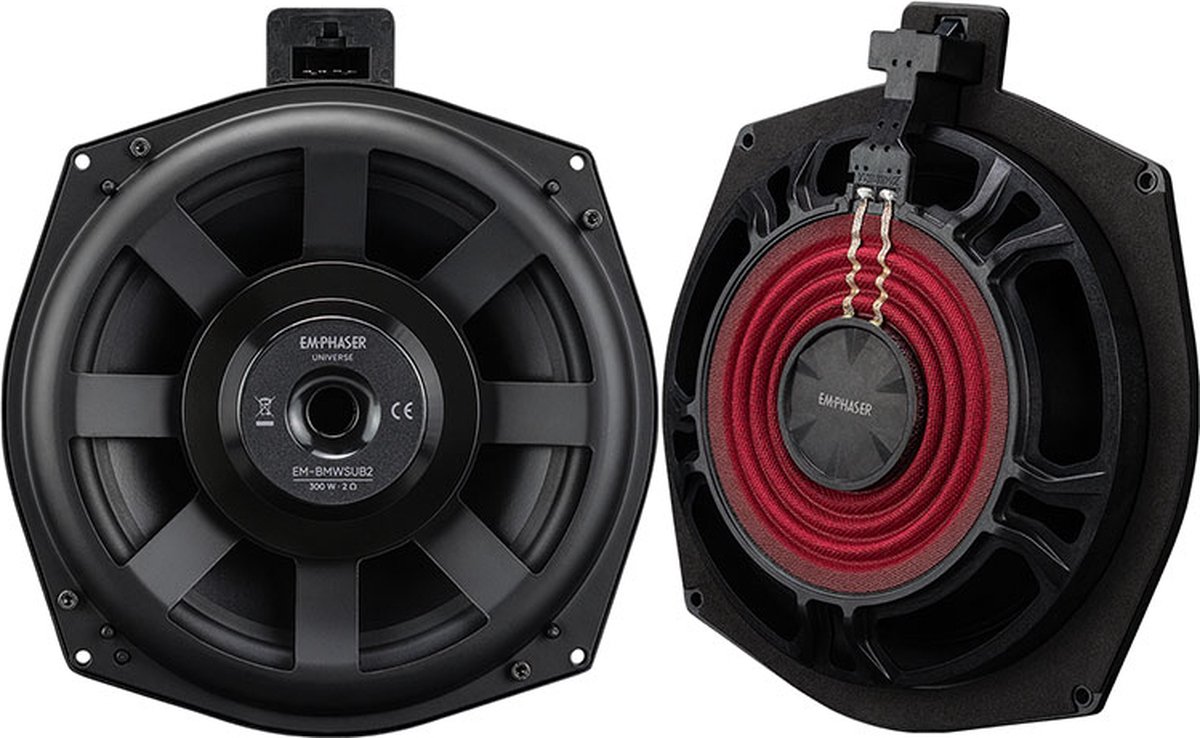 Emphaser EM-BMWSUB2 - Autosubwoofer - Pasklaar BMW - Custom fit - 2x 20cm subwoofer - 2 Ohm