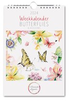 Bekking & Blitz - Weeknotitiekalender 2024 - Michelle Dujardin - Vogels - Birds - weekkalender 2024- Wandkalender - 17 x 25 cm - Museumkalender - Rijk geïllustreerd - Voorzien van weeknummers