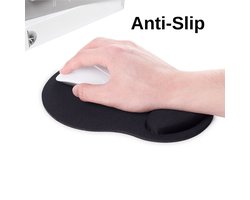 Waledano® Muismat Anti-Slip - Muisarm - Polsklachten - Comfortabele Polssteun - Computer - Laptop - Gaming - Ergonomisch - Muismat - Gel - Anti Slip - Zwart
