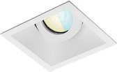 Inbouwspot Sander met Philips HUE White Ambiance - inbouw spot - Wit - vierkant verdiepte spot - Voor binnen / woonkamer / keuken / slaapkamer - IP20 - GU10 - Buitendiameter: 93MM - boorgat: Vierkante uitsparing - min. Inbouwdiepte: 90MM