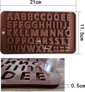 Siliconen IJsblokjesvorm Letters - IJsklontjes Alfabet - Chocolade Mal - 21*11.5 cm