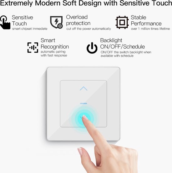 Moes WIFI Interrupteur volet roulant - WIFI - Alimentation TUYA