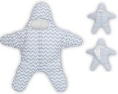 Baby slaapzak - Ster - grijs/wit - 3-7 mnd
