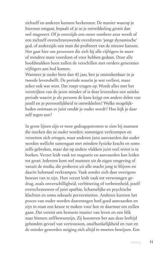Tekstpagina met paragrafen over ouderen, veroudering en gedragspatronen van mannen.