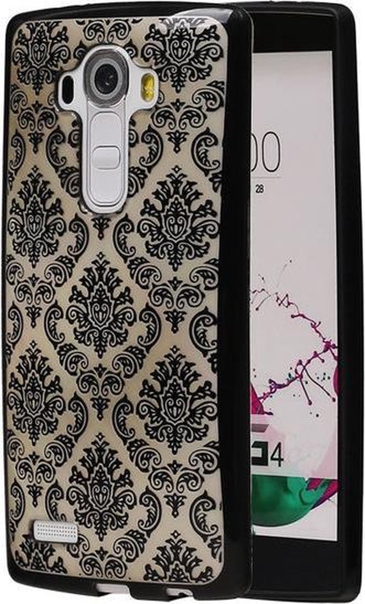 Zwart Brocant TPU back case cover hoesje voor LG G4