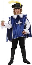 Musketier Kostuum | Dartagnan De Musketier Blauw Kostuum Jongen | Maat 128 | Carnaval kostuum | Verkleedkleding