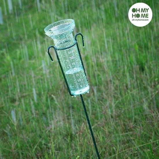 Oh My Home Regenmeter 75cm - Groen-Zwart - Perfect voor de Tuin - Pro Garden