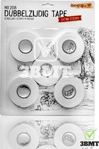 3 BMT Dubbelzijdige tape set van 5 rollen - extra sterk - totaal 9 meter
