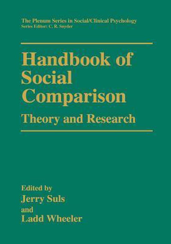 Handbook of Social Comparison - cover