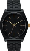 Nixon A0451041 Time Teller matte black / gold - Horloge - 37mm - Zwart