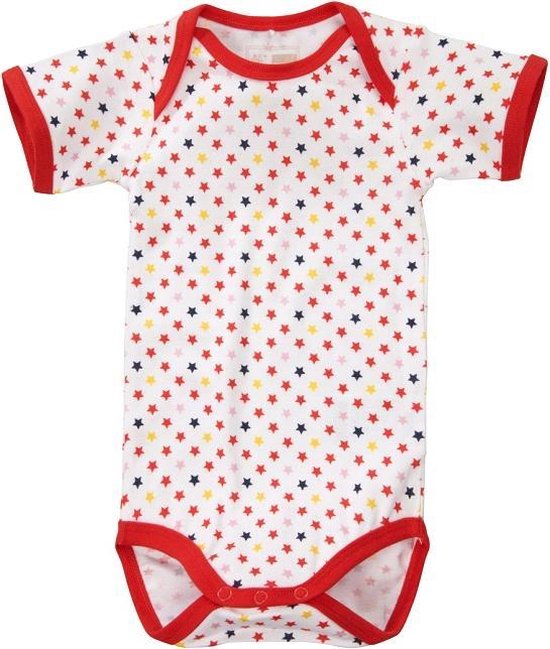 Name It Mini Romper Valerie SS Bright White rode Bies mt 80