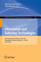 Communications in Computer and Information Science- Information and Software Technologies