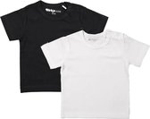 Dirkje Unisex Shirts Korte Mouwen (2stuks) Wit en Zwart - Maat 74