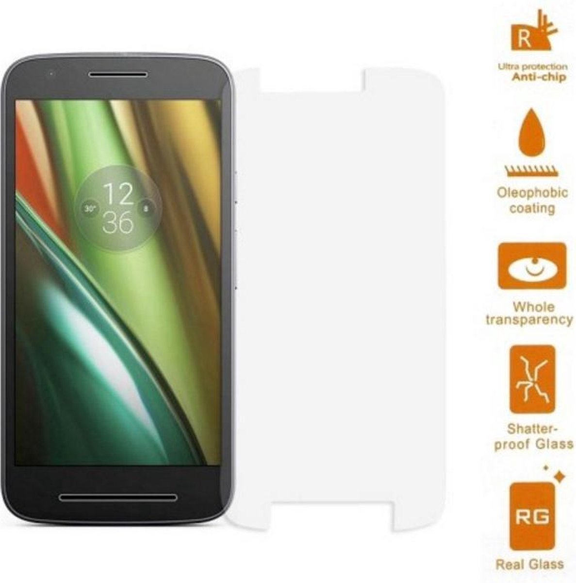 1x Motorola Moto E3 screenprotector glas tempered glass