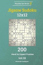 Puzzles for Brain - Jigsaw Sudoku 200 Hard to Expert Puzzles 12x12 Vol. 18