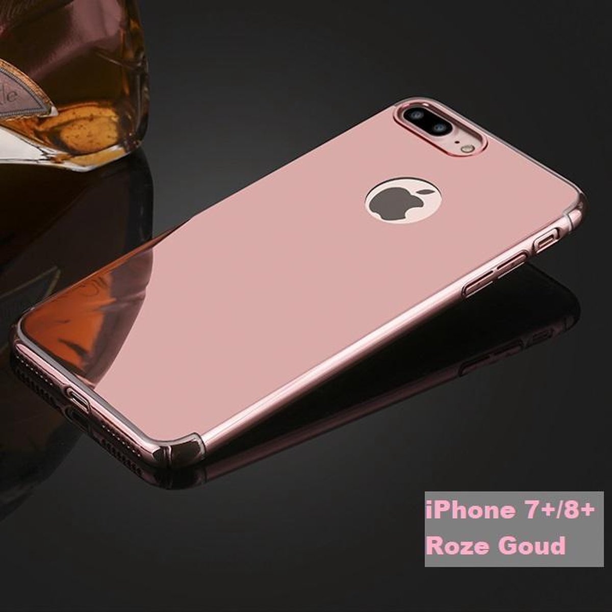 360-graden Beschermhoes Set voor iPhone 7+ / 8+ _ Roze Goud