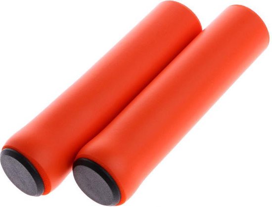 MTB lichtgewicht soft GRIP handvatten 130mm SILICONE foam 35g LIGHTWEIGHT-  Oranje | bol.com