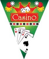 Vlaggenlijn Casino thema - plastic - 500 cm - feestartikelen - pokerfeestje