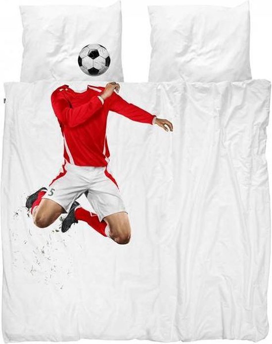 Snurk Soccer Champ dekbedovertrek rood 200 x 200/220 cm
