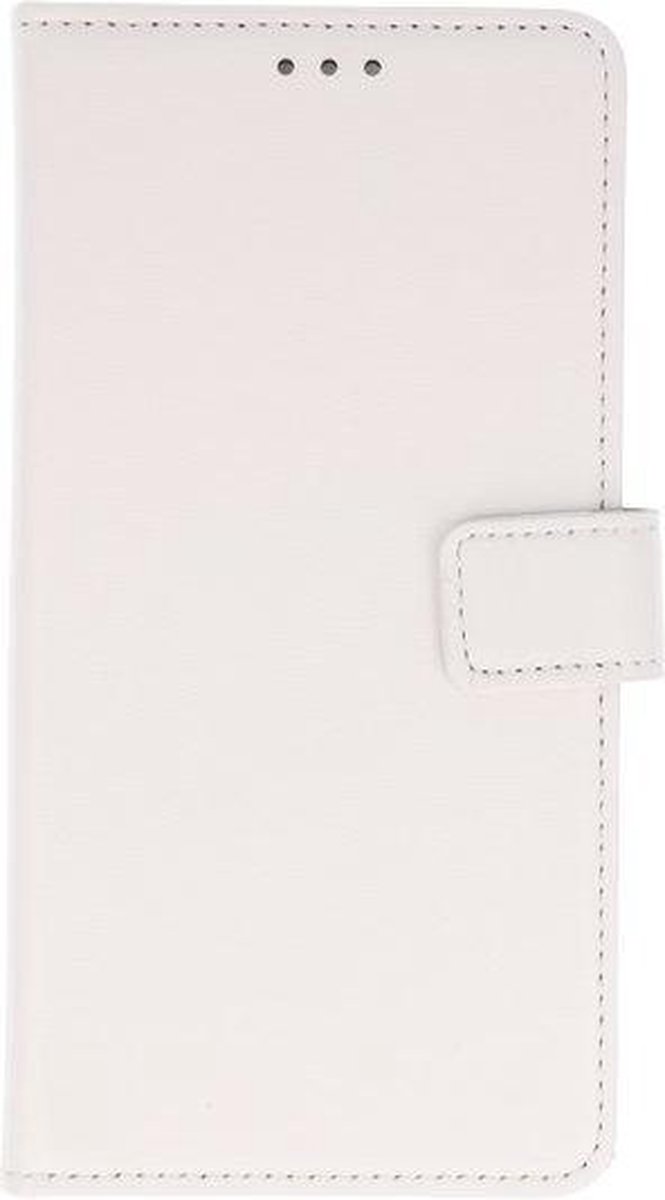 Wit booktype wallet case Hoesje voor Huawei P20 Pro