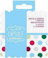 Mini Square Notelets - Capsule - Spots & Stripes Festive