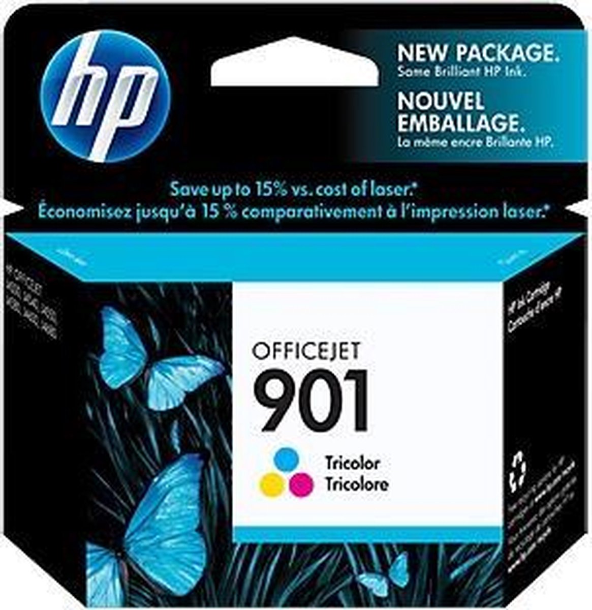 HP 901 Tri-color cartouche d'encre 1 pièce(s) Original Cyan, Magenta, Jaune