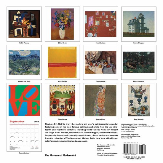 Modern Art Kalender 2018  bol.com
