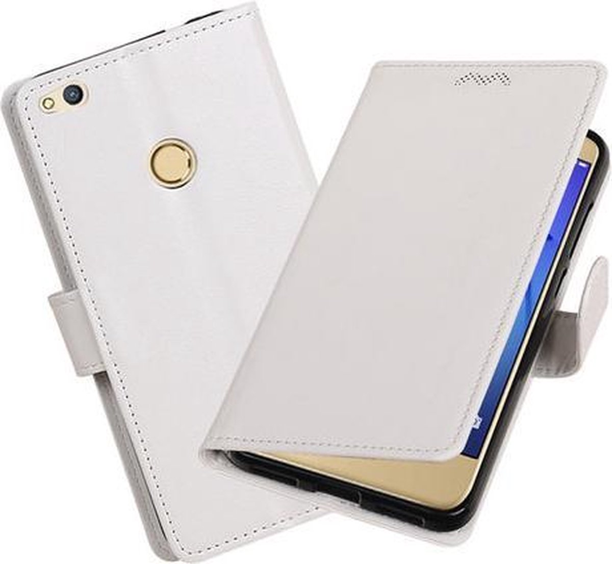 BestCases - Wit Portemonnee booktype hoesje Huawei P8 Lite 2017