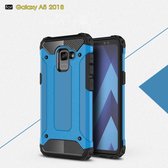 Armor Hybrid Back Cover - Samsung Galaxy A8 (2018) Hoesje - Lichtblauw