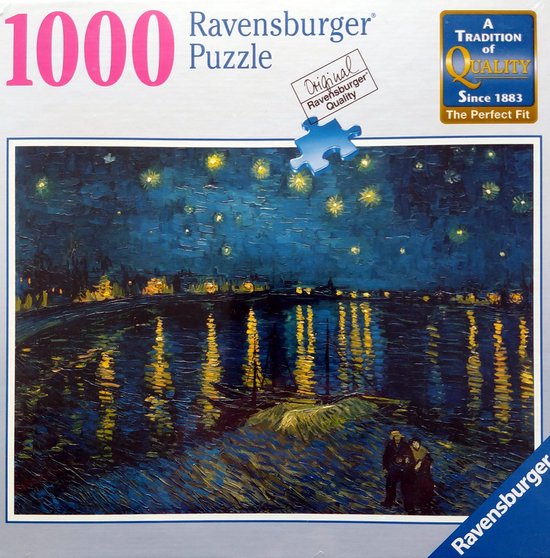 Ravensburger puzzel Sterrennacht boven de Rhône Vincent van Gogh - Legpuzzel  - 1000... | bol.com